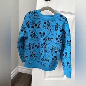 Disney Bright Blue Kids Mickey Graphic Crewneck 4T
